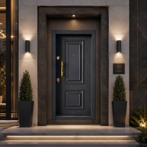 درب ضد سرقت روکش فلزی دو قاب لوکس